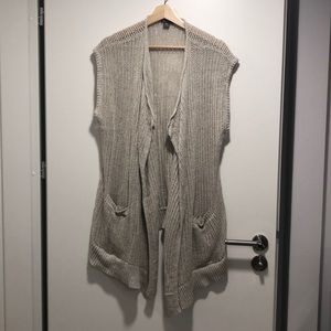 Eddie Bauer XL open stitch cardigan cream colored